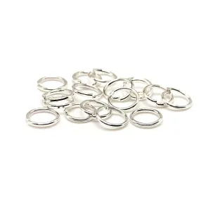 100, 500 or 1,000 Pieces: 6 mm Silver Plated Open Jump Rings, 21g