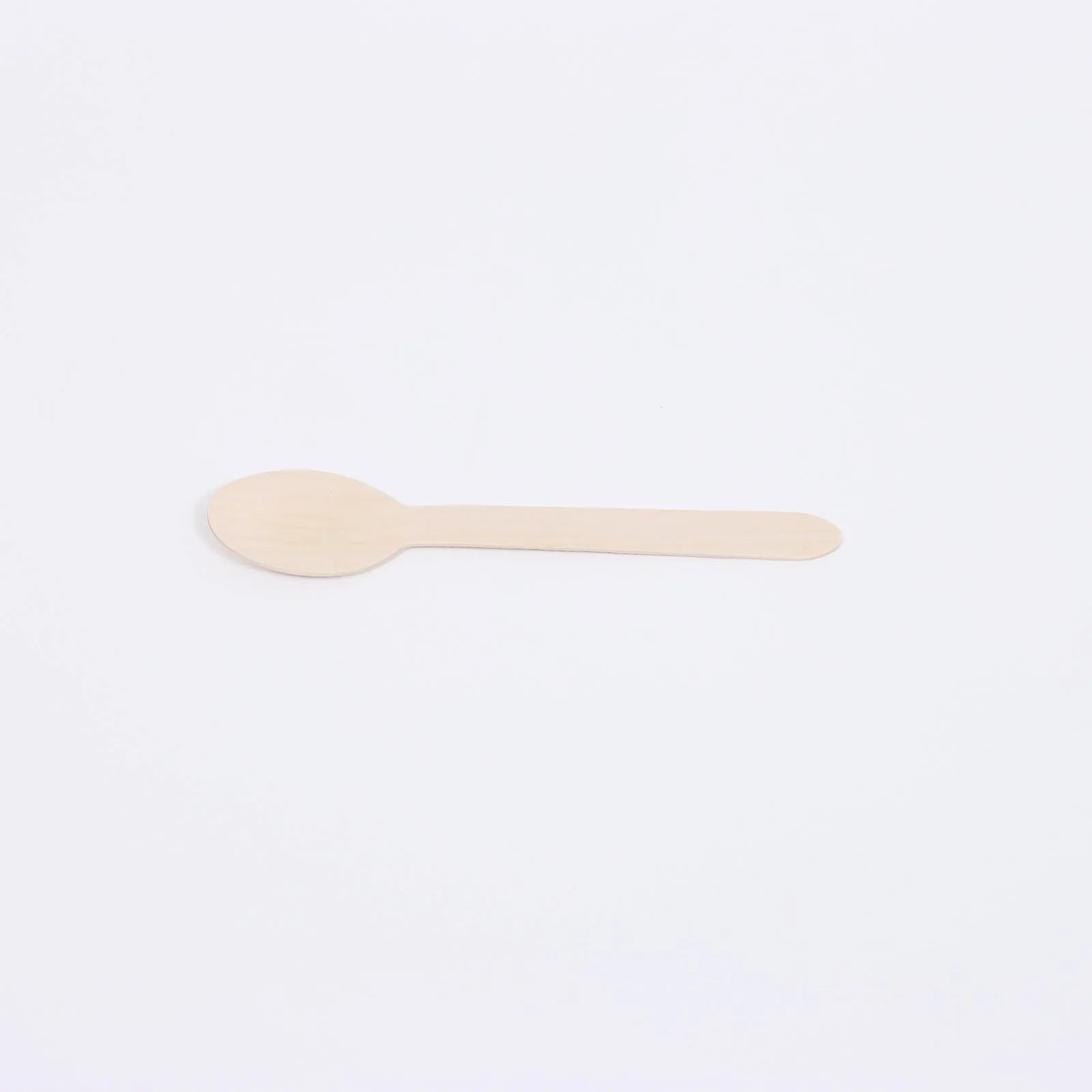 100 Pack 6" Eco Friendly Birchwood Disposable Picnic Spoons, Cutlery