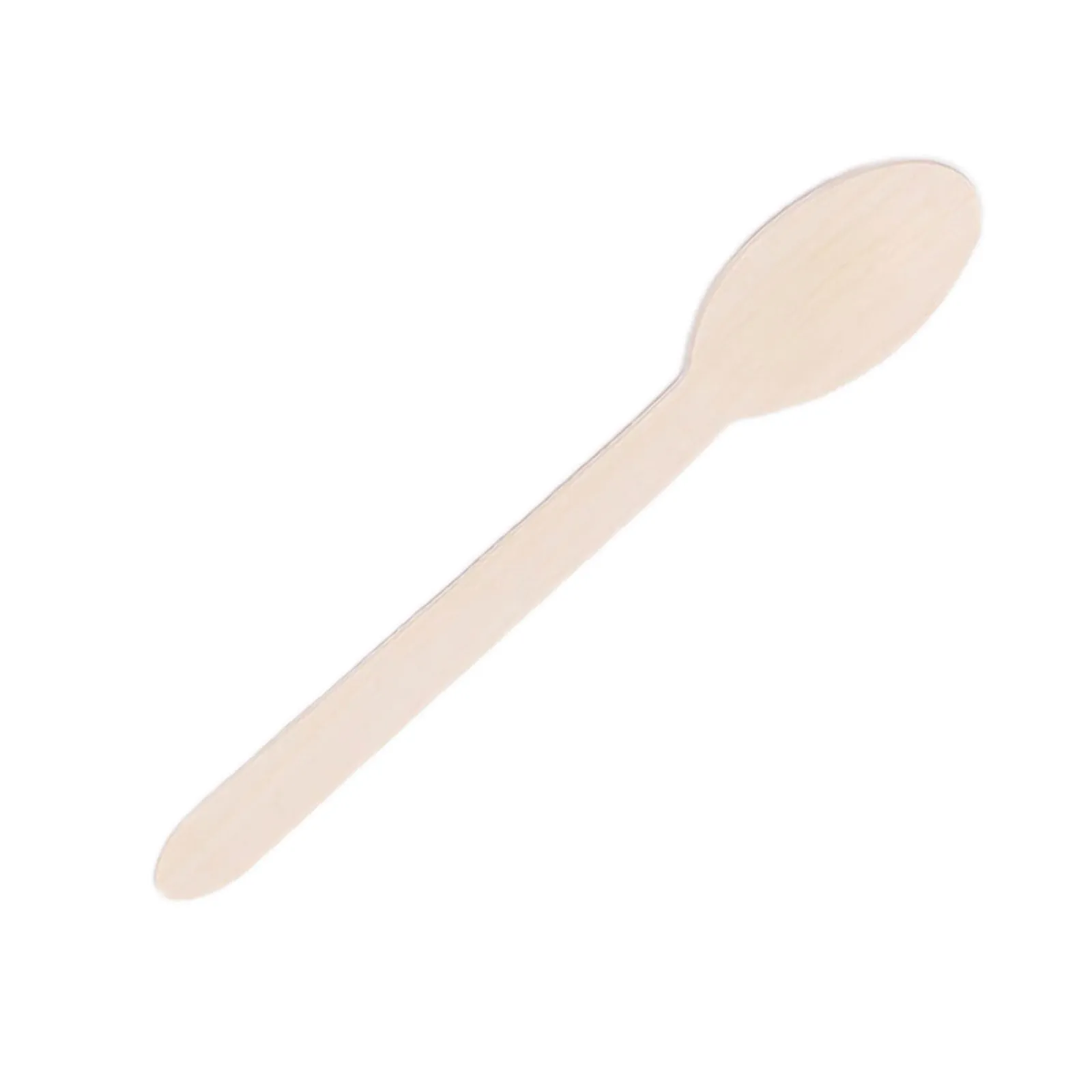 100 Pack 6" Eco Friendly Birchwood Disposable Picnic Spoons, Cutlery