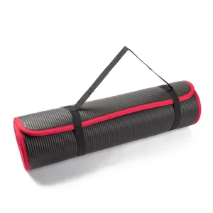 12mm NBR Trim Yoga Mats Thick Exercise Mat - Red