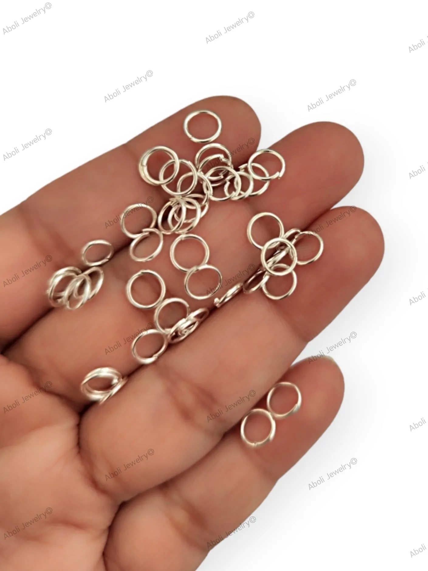 6 mm silver jump rings 6 mm standard metal jump ring JRN6S