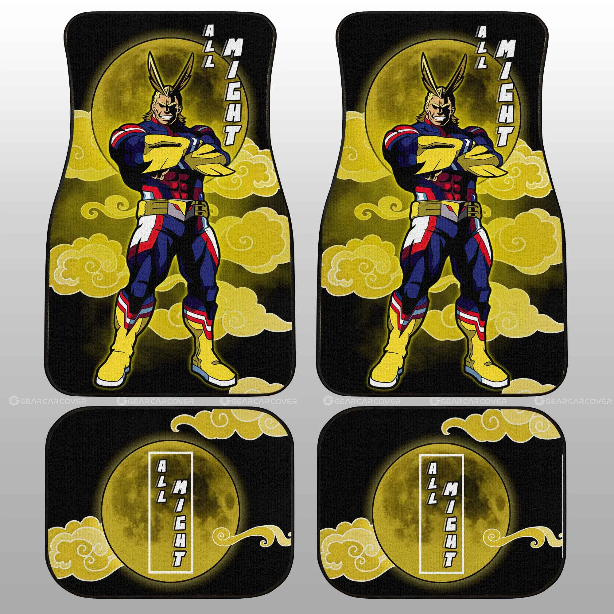 All Might Car Floor Mats Custom Anime My Hero Academia Car Interior Accessories