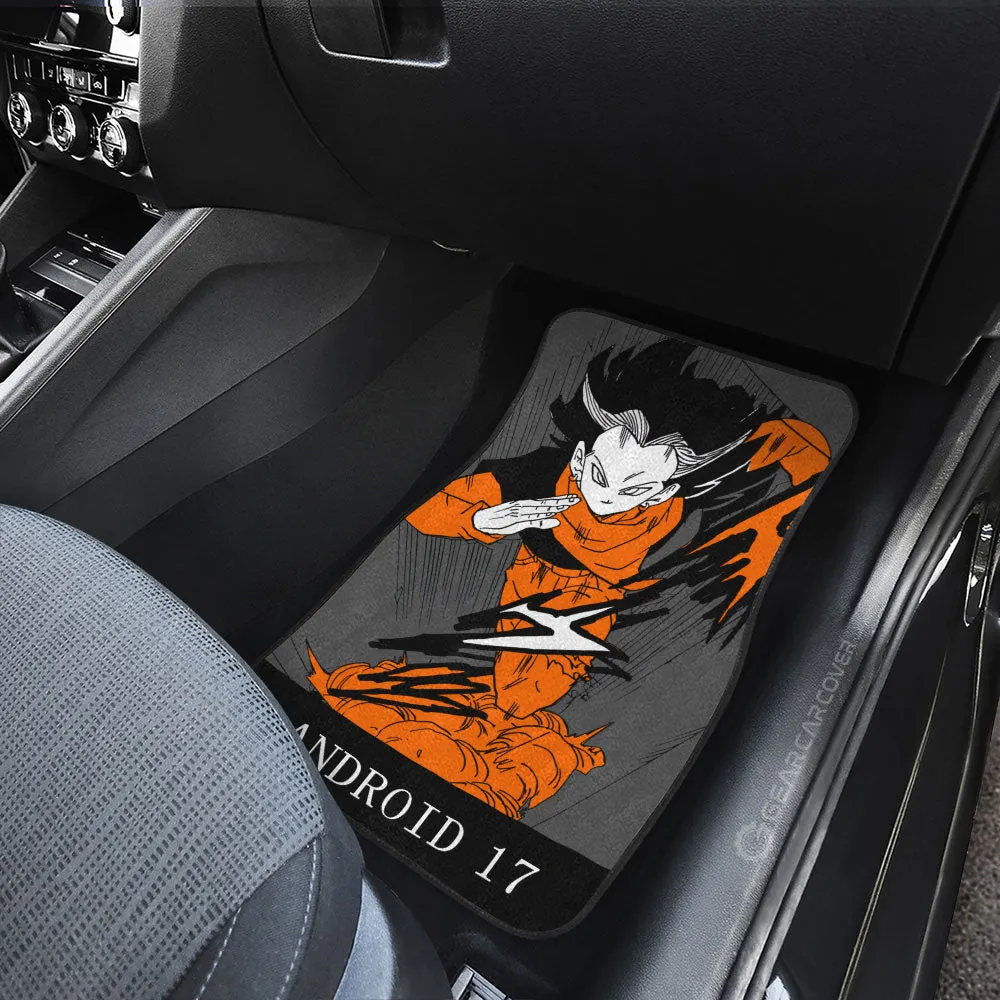 Android 17 Car Floor Mats Custom Manga Color Style