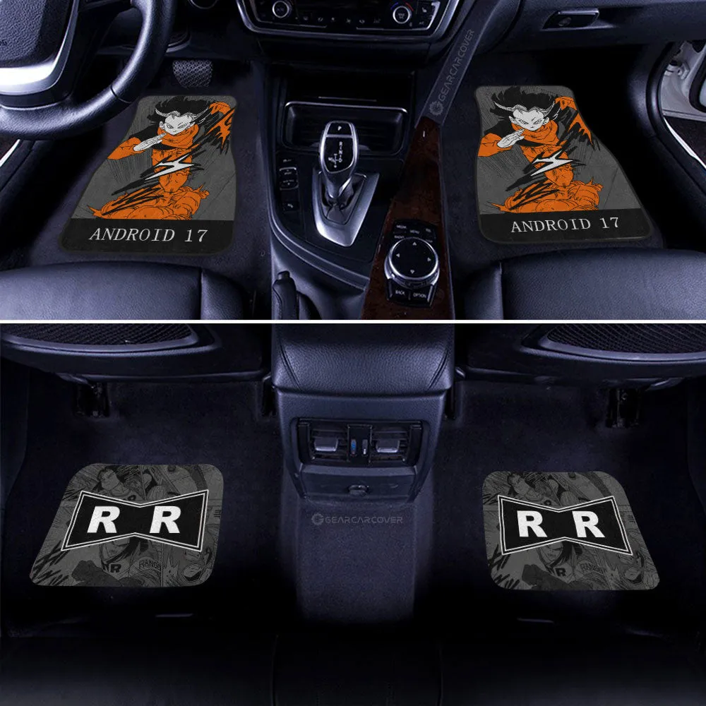 Android 17 Car Floor Mats Custom Manga Color Style