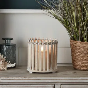 Bamboo Fence Lantern with TruGlow® Candle