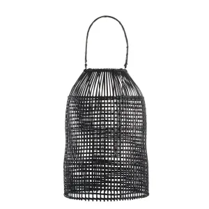 Black Rattan Lantern - Two Sizes