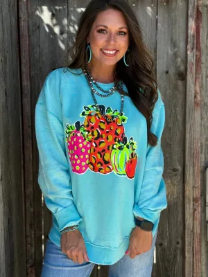 Callie Stelter Neon Pumpkin Sweatshirt