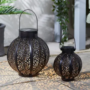 Casablanca Solar Moroccan Lantern Duo