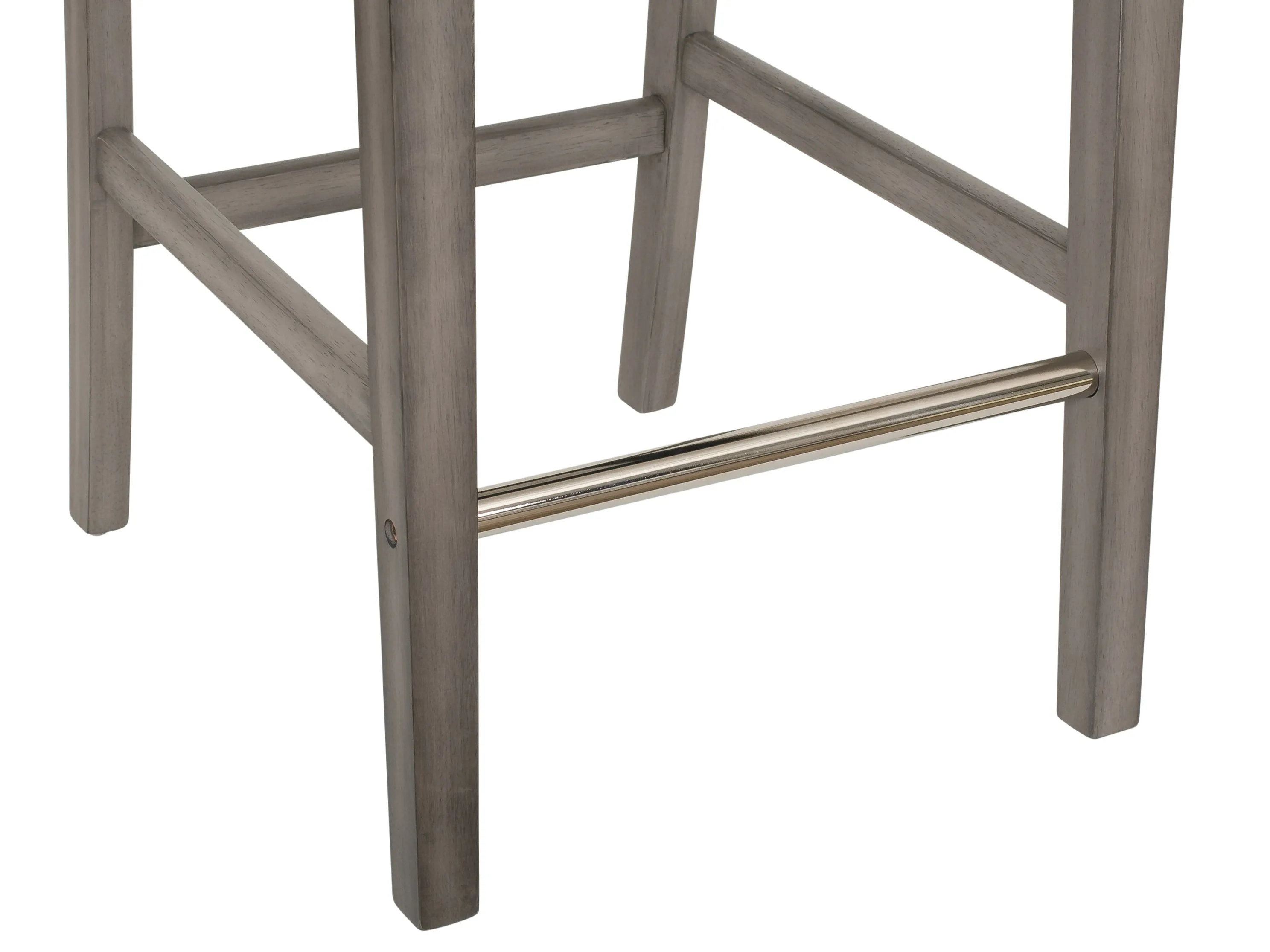 Charcoal Brown Fabric Bar Height Stool