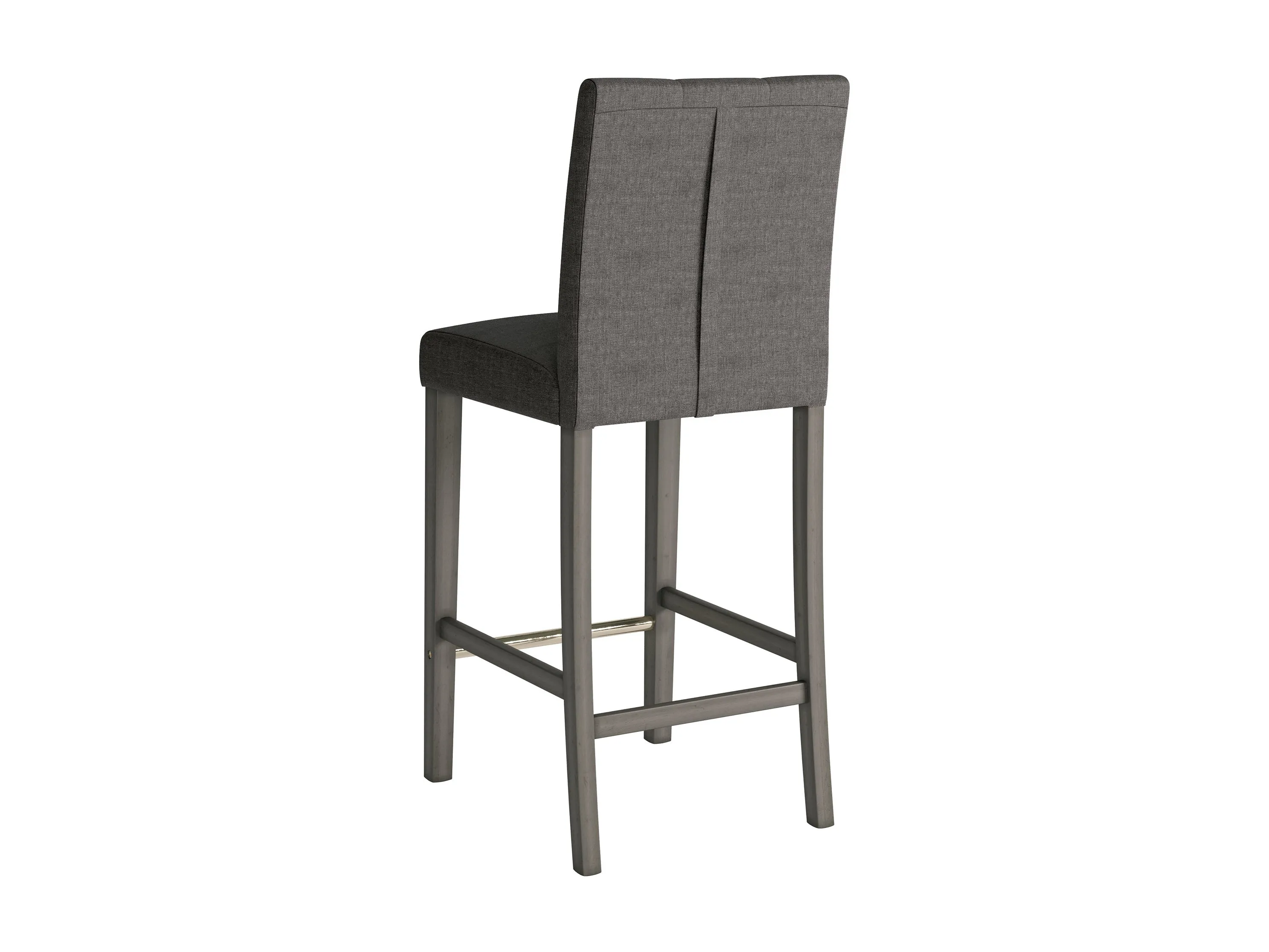 Charcoal Brown Fabric Bar Height Stool