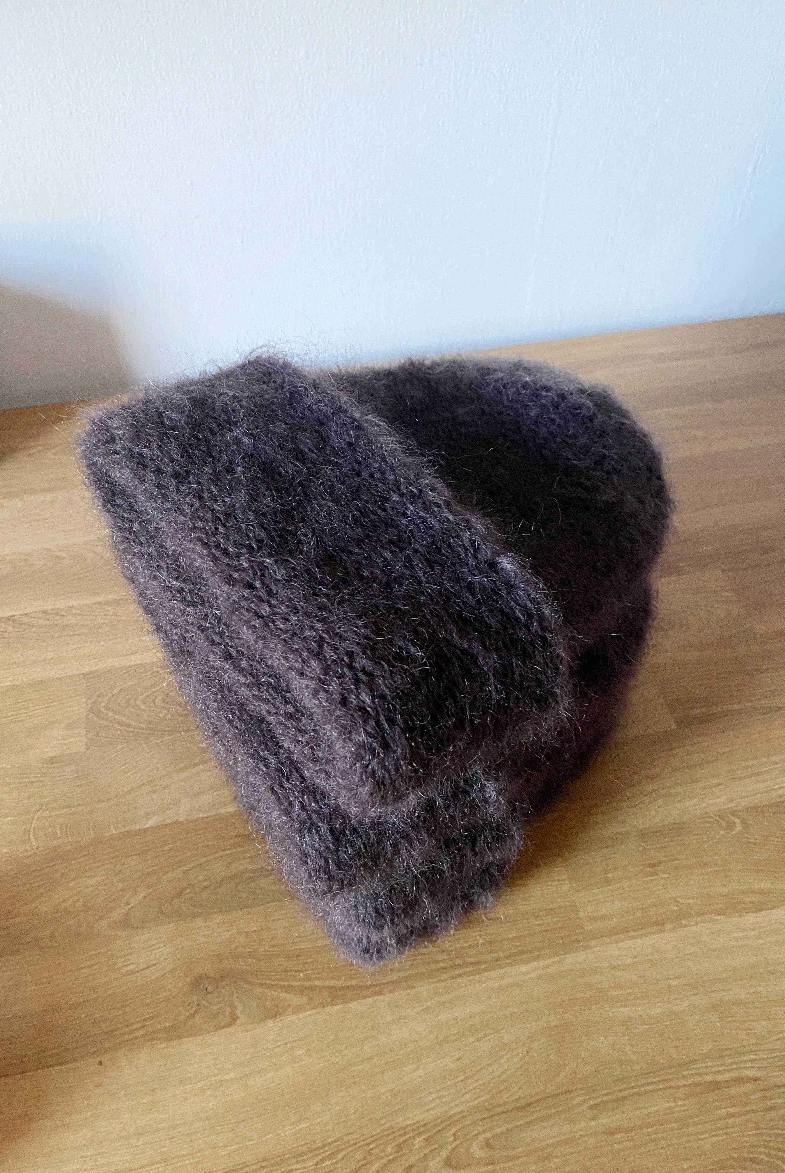 Cloud Mohair Beanie Chocolate Brown