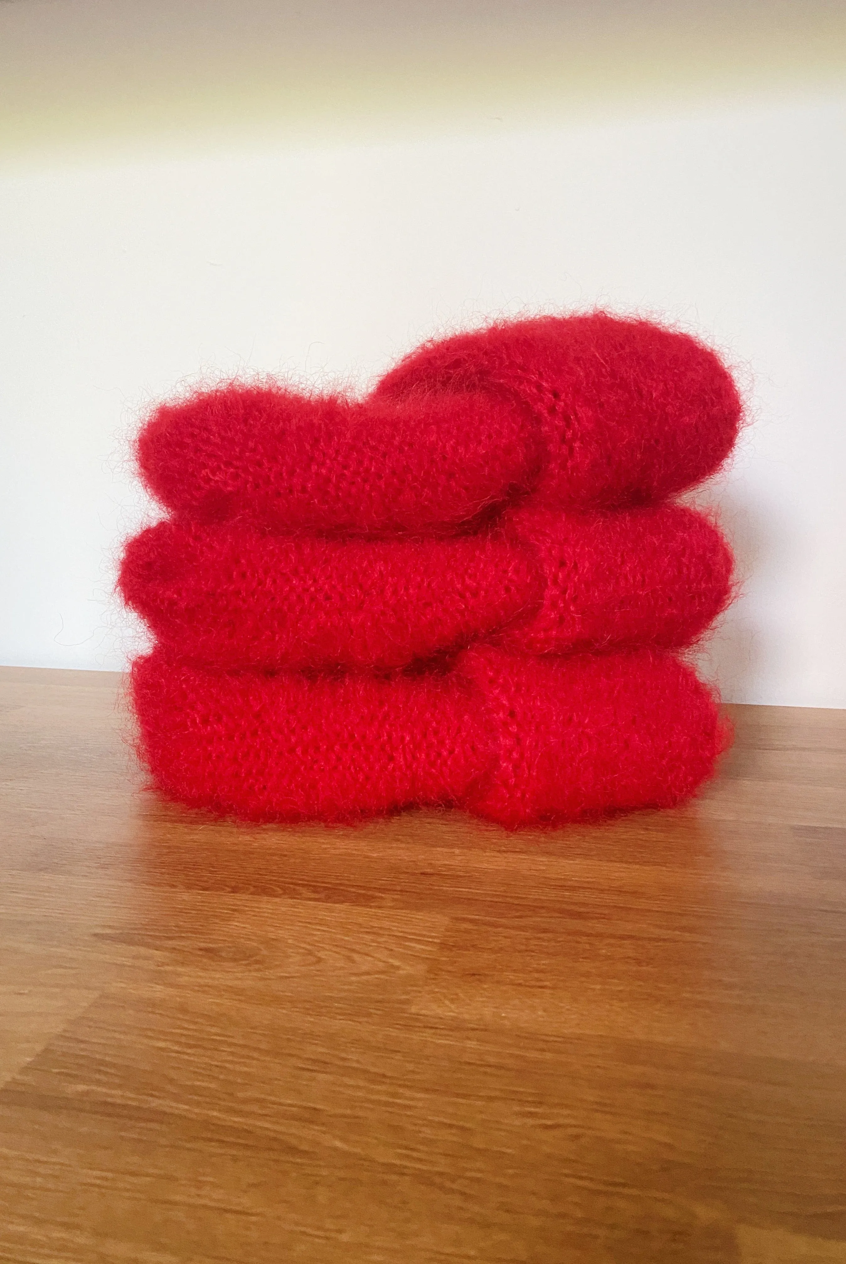 Cloud Mohair Beanie Ruby