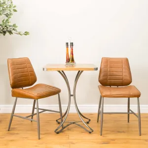 Corrine Tan Vegan Leather Chair Tan Set Of Two