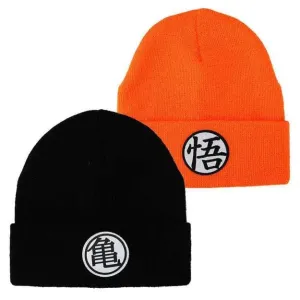 Dragon Ball Z - Goku & Turtle Hermit Kanji Symbols Cuff Beanie Hat (2-Pack) - Bioworld