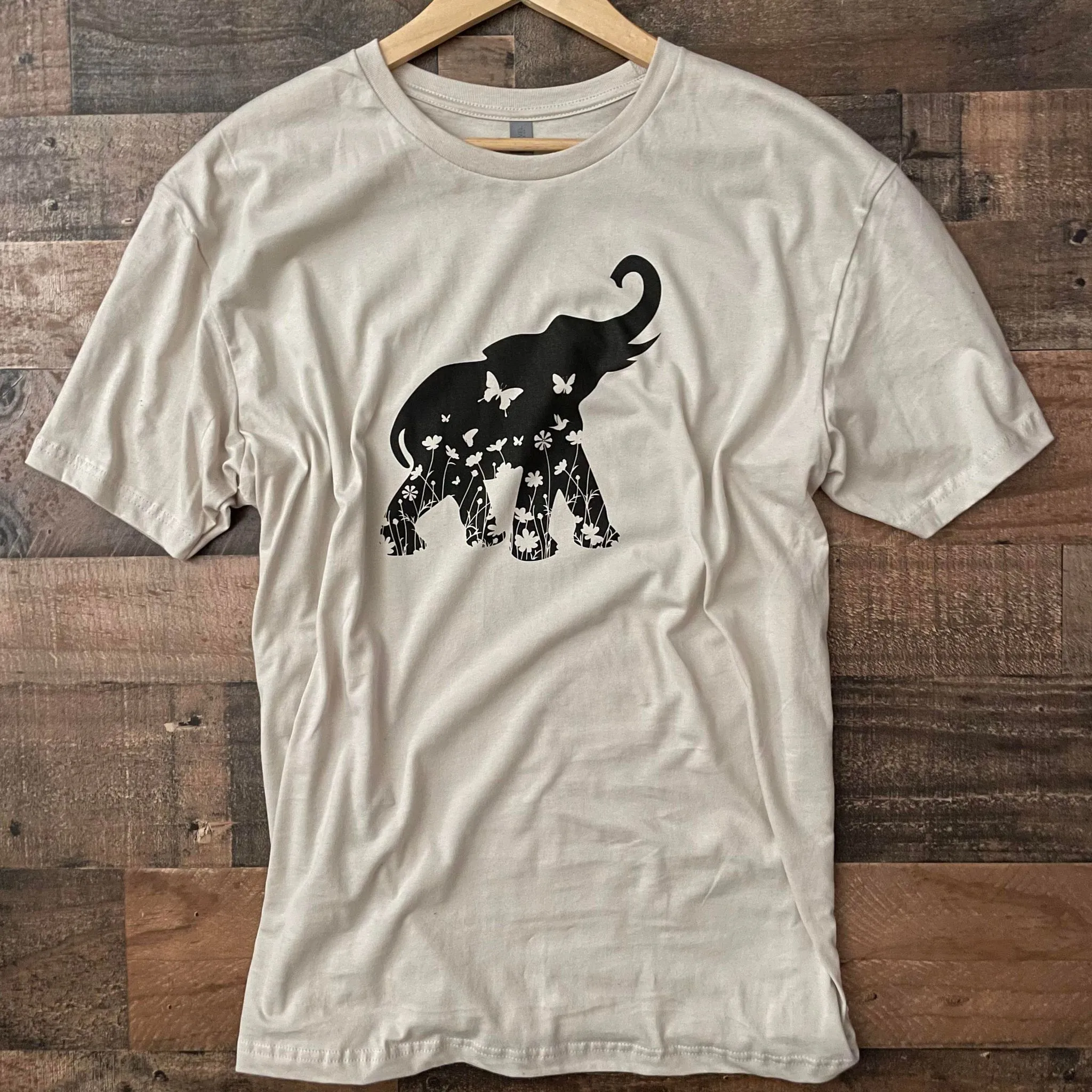 Elephant Garden Friendship Graphic Tee Shirt