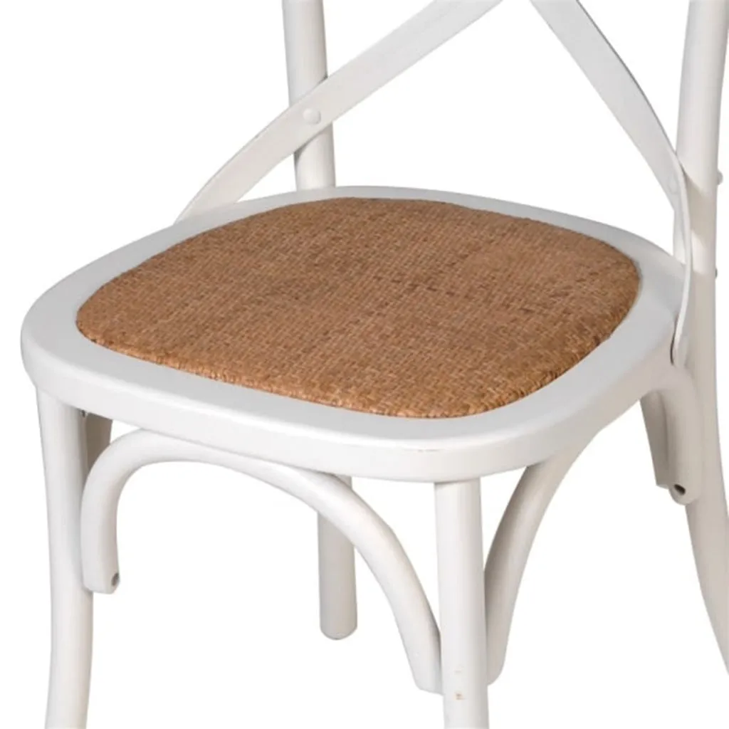 Gainsborough Cream X-back Dining Chair with Rattan Seat