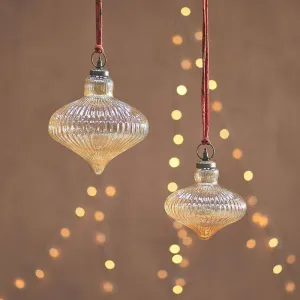 Giant Gold Lustre Lantern Bauble - Two Sizes