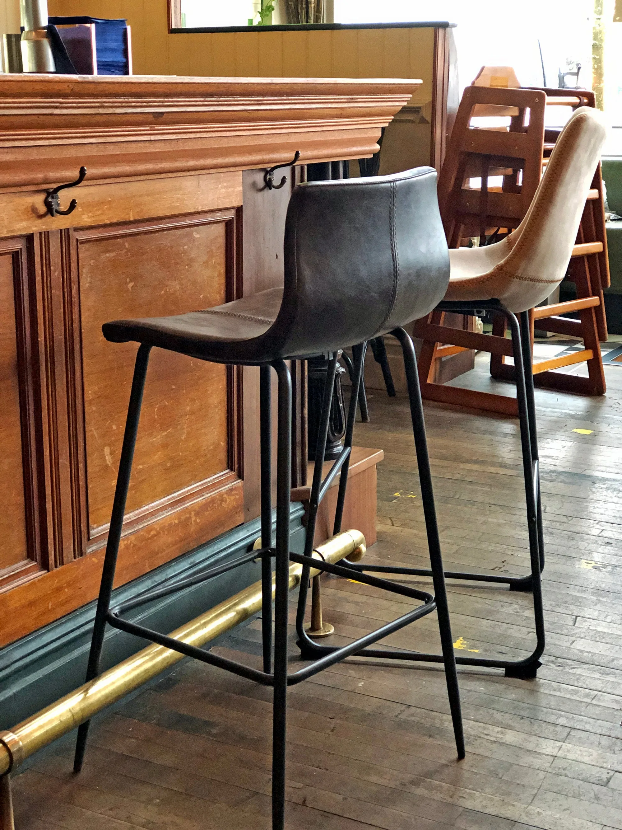 Grayson Chesnut Brown Set of Two Kitchen Bar Stools