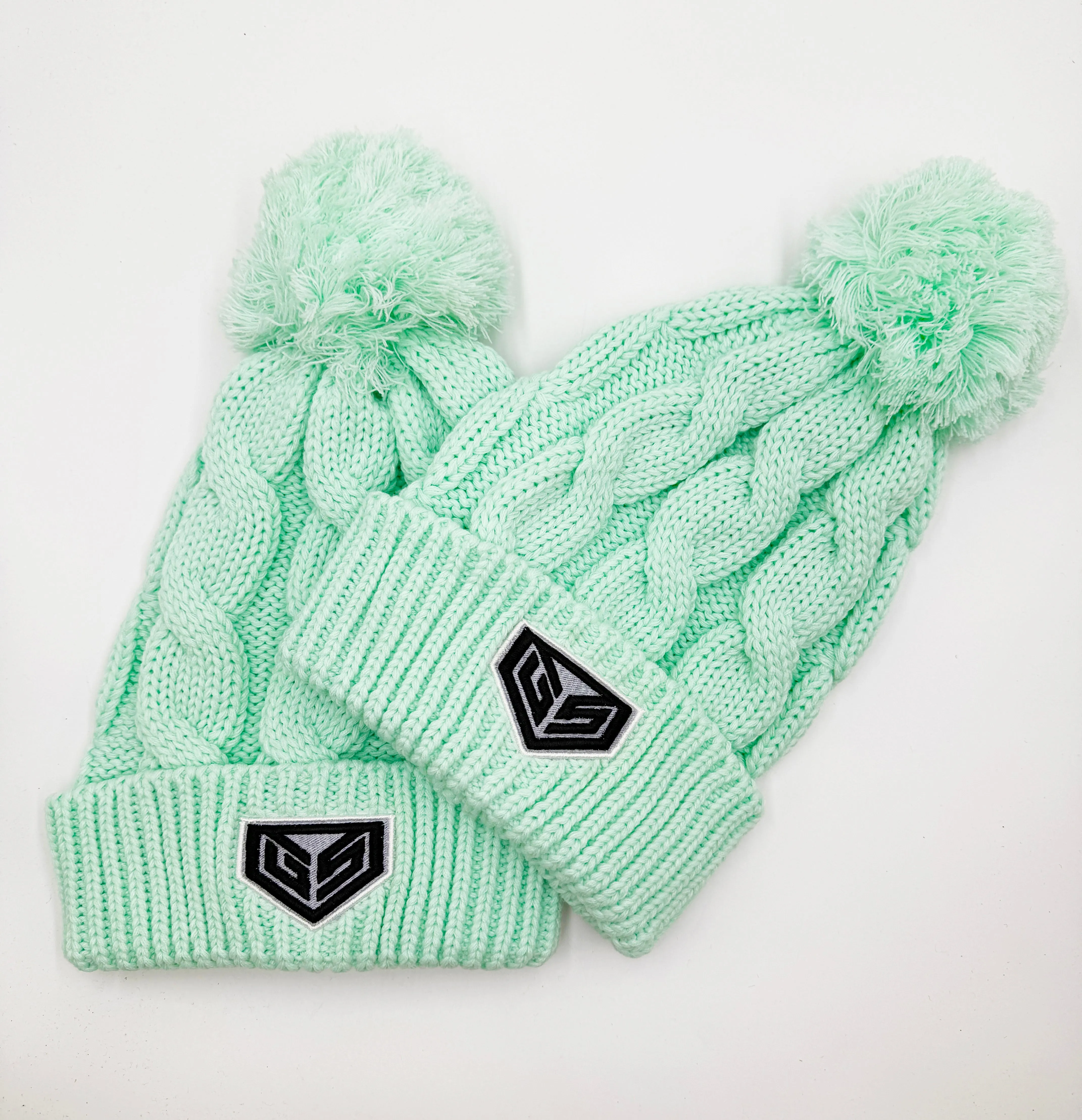 GS Crest Chunky Pom Pom Beanie - Mint