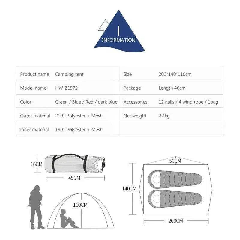 Hewolf Wyvern Camping Tent Ultralight 2 Persons