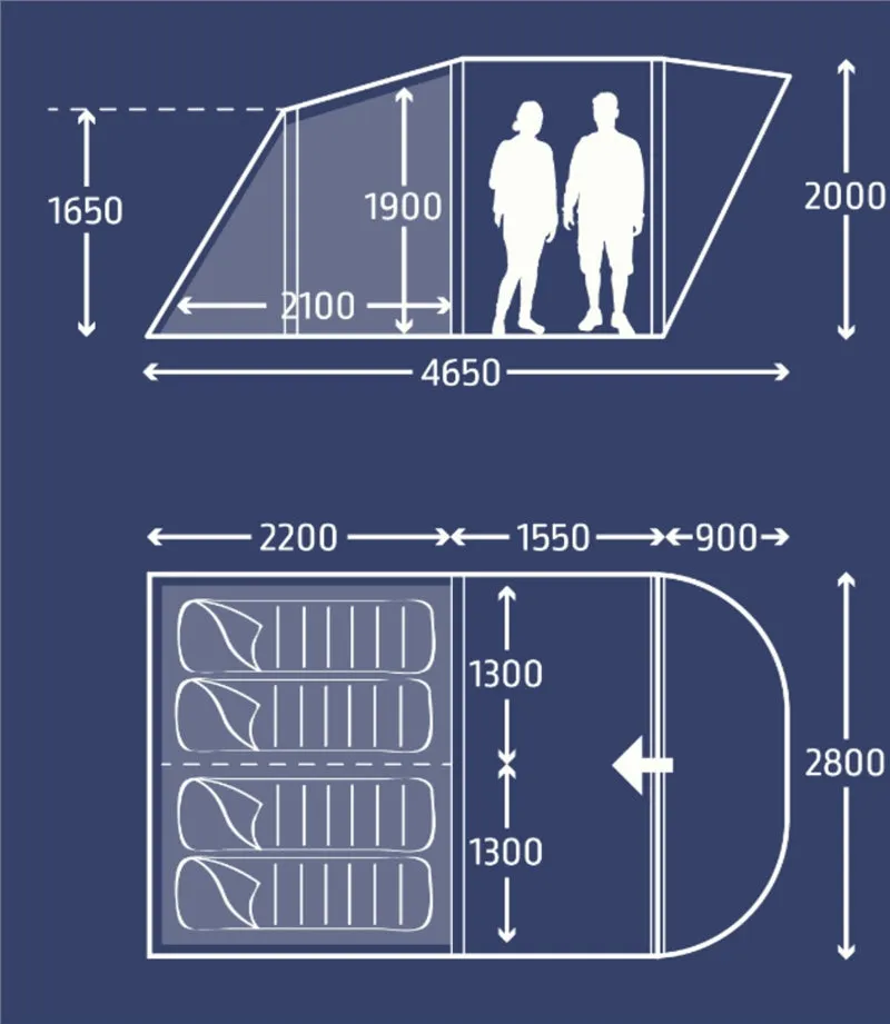 Kampa Brean 4 Air Tent Package