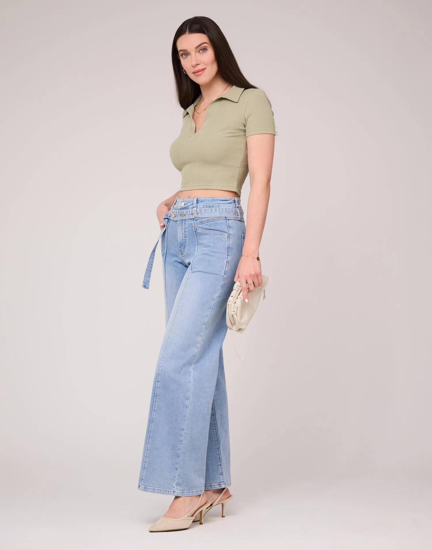 Lily Wide Leg - Cottage Blue