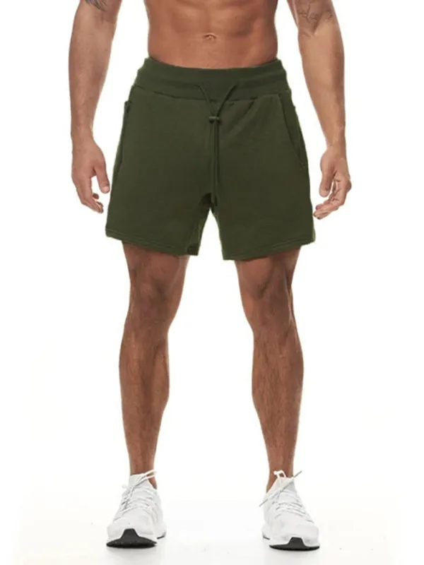 Men's Solid Color Sweat-wicking Running Shorts