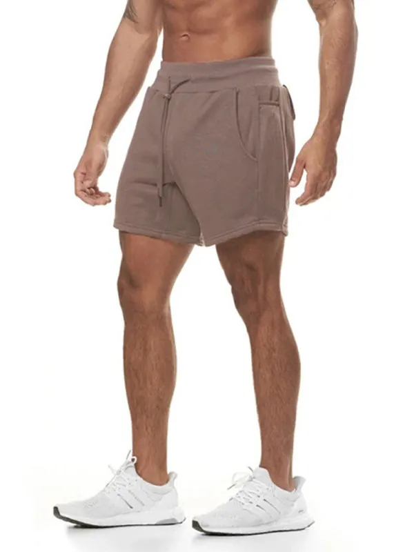 Men's Solid Color Sweat-wicking Running Shorts