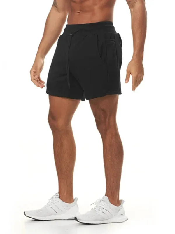 Men's Solid Color Sweat-wicking Running Shorts