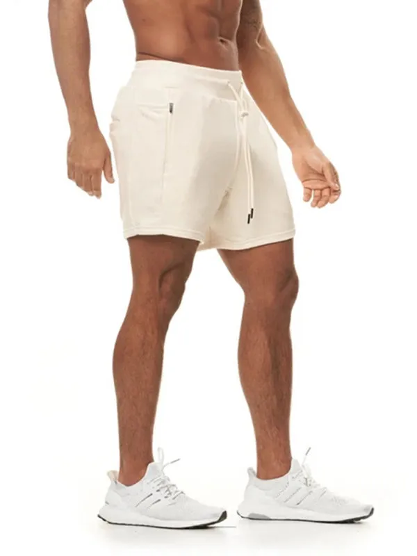 Men's Solid Color Sweat-wicking Running Shorts