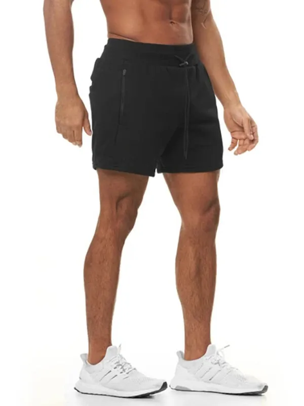 Men's Solid Color Sweat-wicking Running Shorts