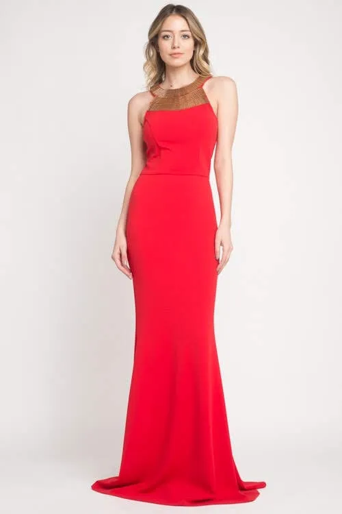 Miranda Scarlet Gown-FINAL SALE-NOT ELIGIBLE FOR EXCHANGE OR REFUND