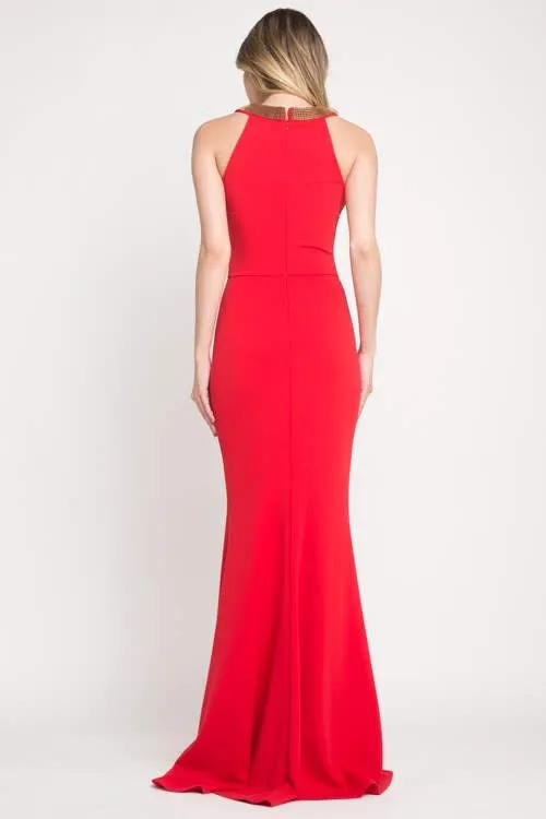 Miranda Scarlet Gown-FINAL SALE-NOT ELIGIBLE FOR EXCHANGE OR REFUND