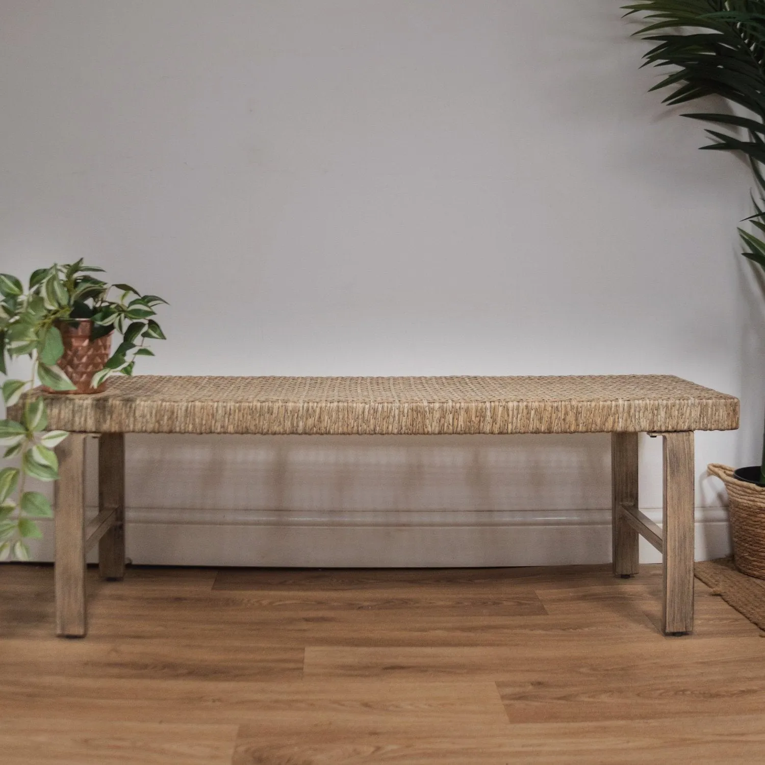 Natural Rattan Dining Bench