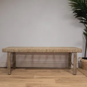 Natural Rattan Dining Bench