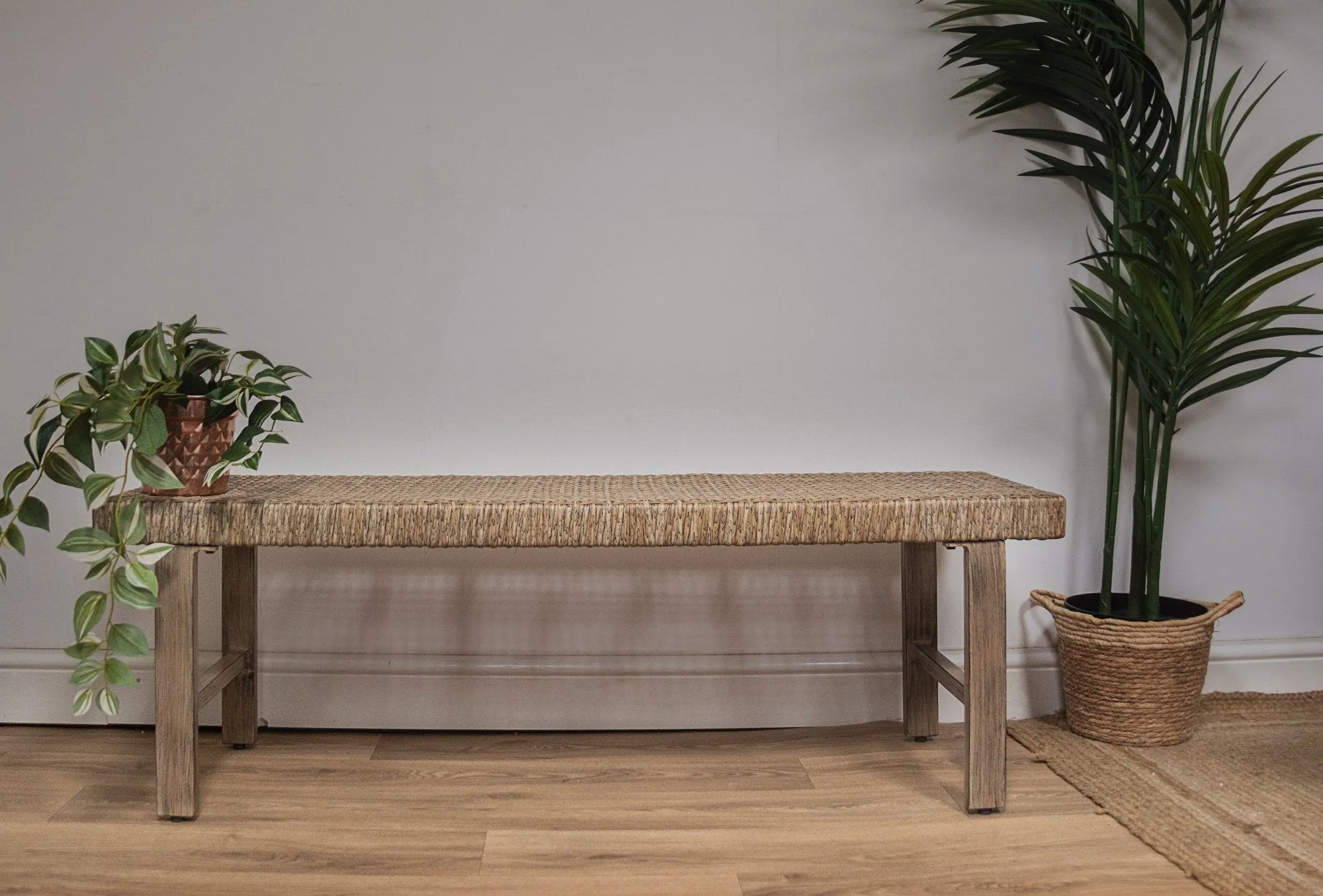 Natural Rattan Dining Bench