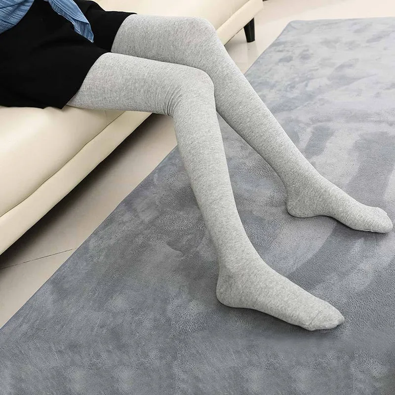 NEW Knee Socks Women Cotton Thigh High Over The Knee Stockings For Ladies Girls 2020 Warm 80cm Super Long Stocking Sexy Medias