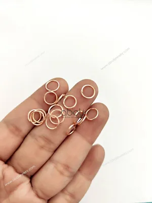 Rose gold jump rings 8 mm standard metal jump ring JRRG8