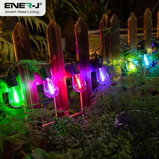 Solar RGB WW (2 Way) String Lights with Remote for Festive, 10 Meters, 10 lamps, IP44