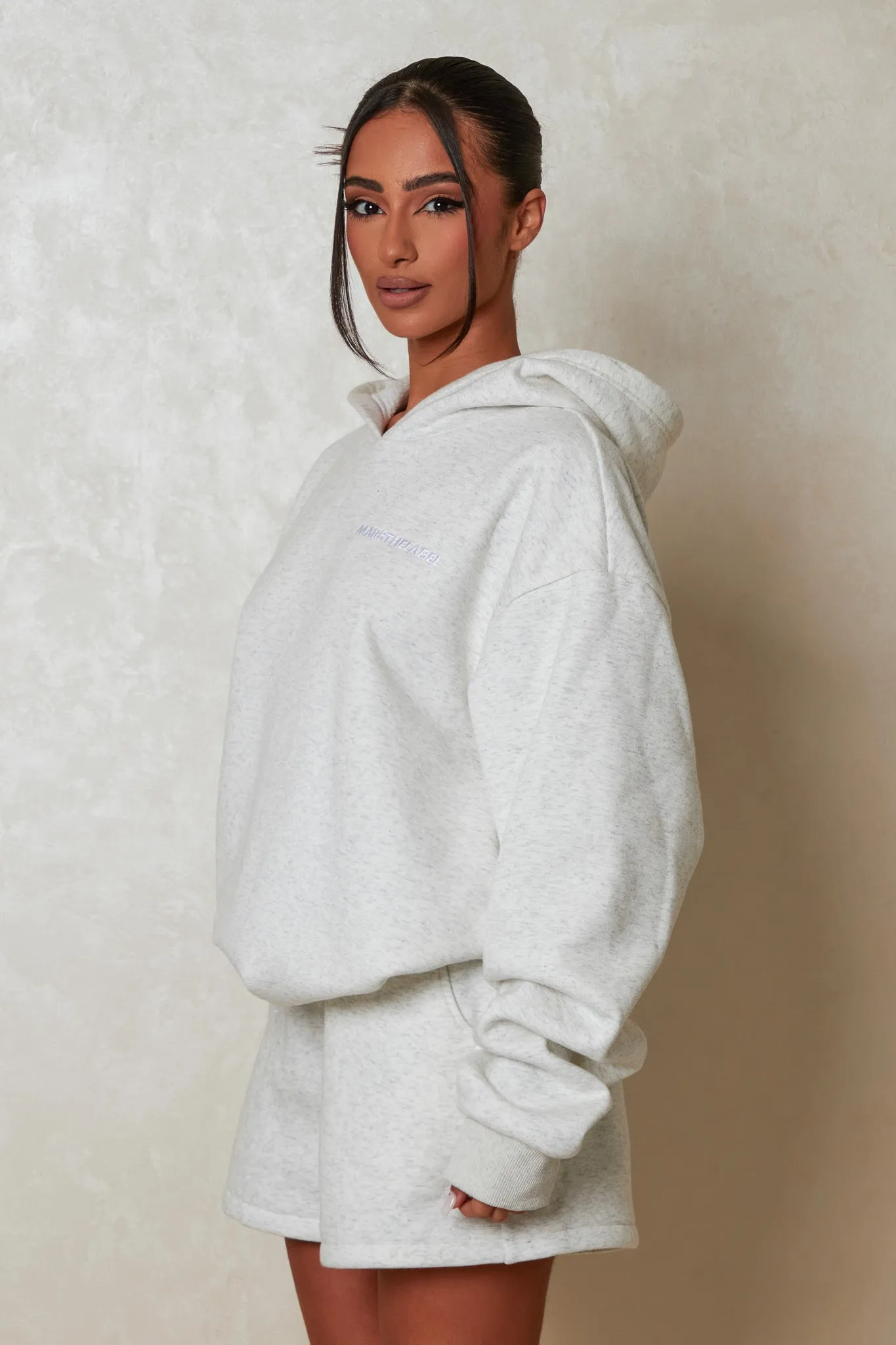 The Essentials Hoodie - Marl Grey