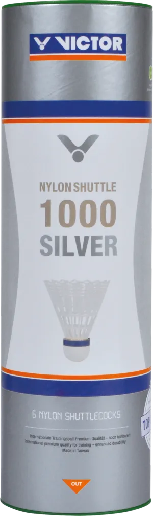 VICTOR Nylon 1000 SILVER Medium Shuttlecocks