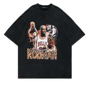 Vintage Basketball Dennis Rodman Men's Graphic T-shirt