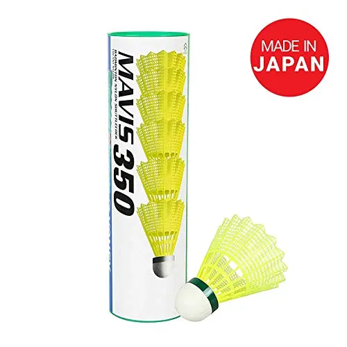 Yonex Mavis 350 Green Cap Nylon Shuttlecock (Yellow)